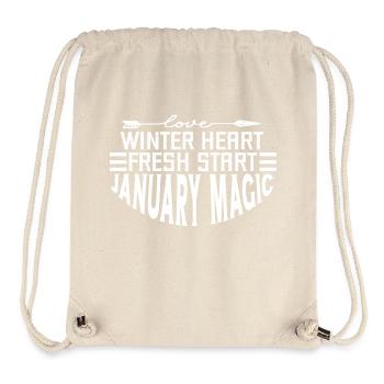 Winter Heart Fresh Start January Magic - Stanley/Stella Recycled Gym Bag - natural - Front
