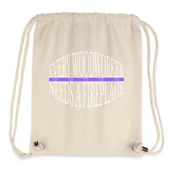 citation drôle papa menuisier génial charpentier - Sac à cordon recyclé Stanley/Stella - blanc naturel - Devant