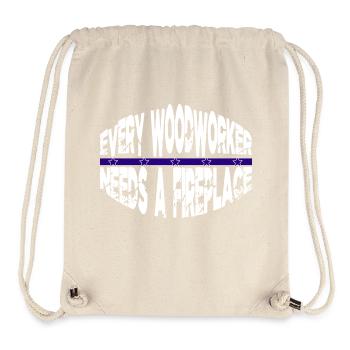 Woodcutter Hearbeat Funny Felling Gift - Stanley/Stella Recycled Gym Bag - natural - Front