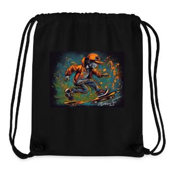 Schlittschuh - Stanley/Stella recycelter Gym Bag - Schwarz - Vorne