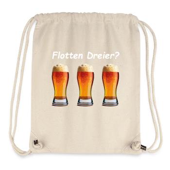 Flotte Bierchen? - Stanley/Stella recycelter Gym Bag - Naturweiß - Vorne