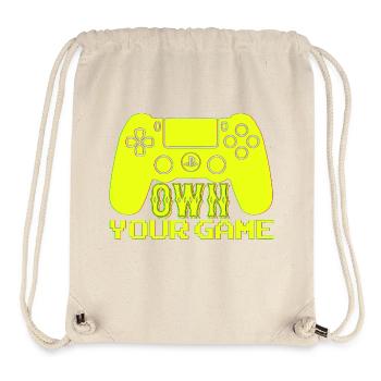 Jeu de joueur Jouer en ligne Jeux sur ordinateur Arcade Neon - Sac à cordon recyclé Stanley/Stella - blanc naturel - Devant