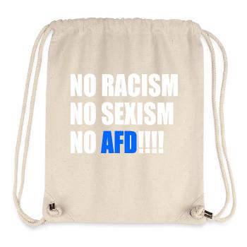 no racism no sexism no afd - Stanley/Stella Recycled Gym Bag - natural - Front