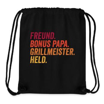 Bonuspapa Stiefvater Bonus Papa Stiefpapa - Stanley/Stella recycelter Gym Bag - Schwarz - Vorne