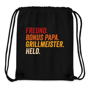 Bonuspapa Stiefvater Bonus Papa Stiefpapa - Stanley/Stella recycelter Gym Bag - Schwarz - Vorne