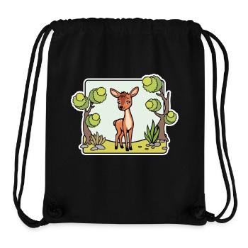 So ein niedliches Reh! Oder ist das ein Hirsch? - Stanley/Stella recycelter Gym Bag - Schwarz - Vorne