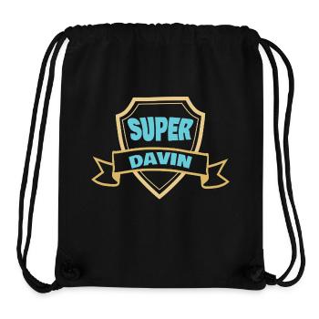 Geschenk für Davin - Stanley/Stella recycelter Gym Bag - Schwarz - Vorne