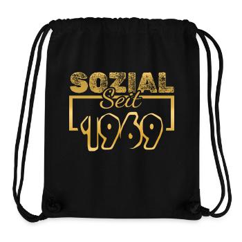 1969 - Stanley/Stella recycelter Gym Bag - Schwarz - Vorne