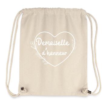 Brautjungfer Blumenherz - Stanley/Stella recycelter Gym Bag - Naturweiß - Vorne