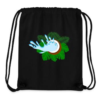 Éventails de noix de - Sac à cordon recyclé Stanley/Stella - noir - Devant