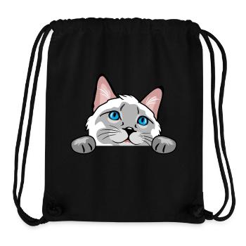 Neugierige Siamkatze - Stanley/Stella recycelter Gym Bag - Schwarz - Vorne