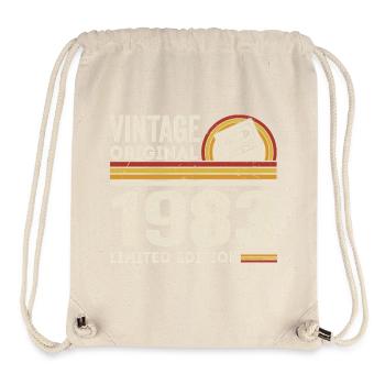 Vintage 1983 Cassette 1983 - 42nd Anniversary 1983 - Stanley/Stella Recycled Gym Bag - natural - Front
