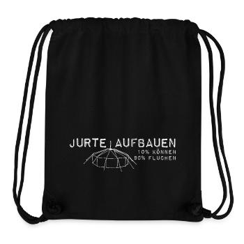 Jurte aufbauen Weiss - Stanley/Stella recycelter Gym Bag - Schwarz - Vorne