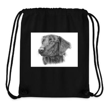 flatcoated retriever BW sticker - Stanley/Stella Recycled Gym Bag - black - Front