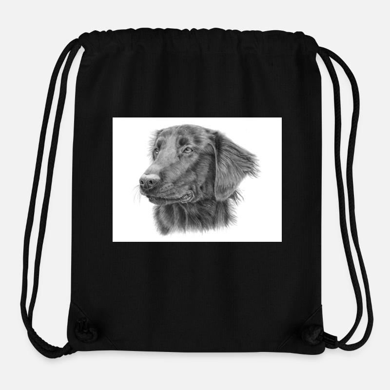 Flachbeschichteter Retriever BW-Aufkleber - Stanley/Stella recycelter Gym Bag - Schwarz