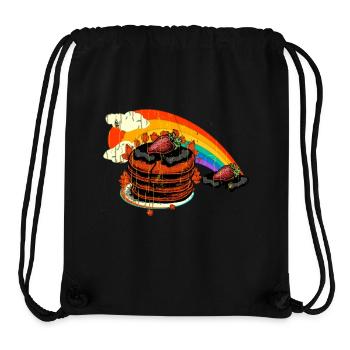 Tarte aux fraises - Arc-en-ciel - Sac à cordon recyclé Stanley/Stella - noir - Devant