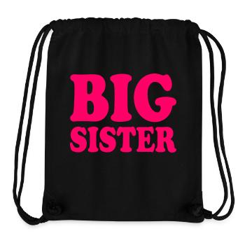 Big sister - Sac à cordon recyclé Stanley/Stella - noir - Devant