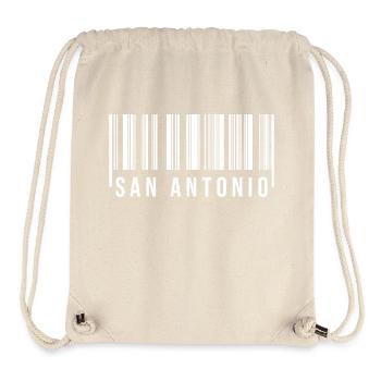 San Antonio Barcode - Stanley/Stella recycelter Gym Bag - Naturweiß - Vorne