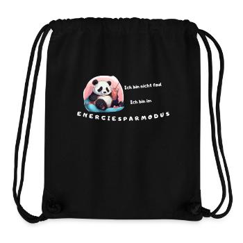 I'm not lazy / Low power mode - Stanley/Stella Recycled Gym Bag - black - Front