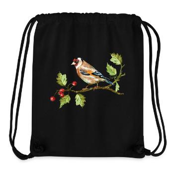 Bunter Vogel - Stanley/Stella recycelter Gym Bag - Schwarz - Vorne