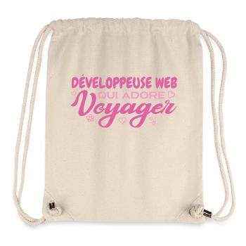 Webentwickler, Weltenbummler, Reisebegeisterter - Stanley/Stella recycelter Gym Bag - Naturweiß - Vorne