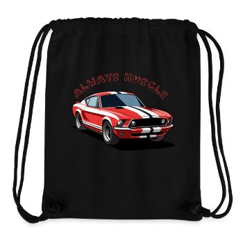 Always Muscle: Power auf der Straße - Stanley/Stella recycelter Gym Bag - Schwarz - Vorne