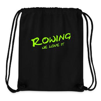 Rowing - We love it - Sport - Aviron Rower Rudern - Stanley/Stella Recycled Gym Bag - black - Front