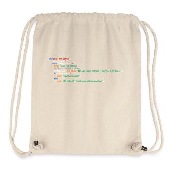 Kaffee, Programmierung, Lustig, Coffee - Stanley/Stella recycelter Gym Bag - Naturweiß - Vorne