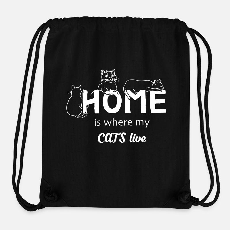 Cats at home - Stanley/Stella Recycled Gym Bag - black