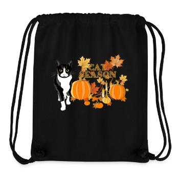 Gruselige Katzensaison - Stanley/Stella recycelter Gym Bag - Schwarz - Vorne