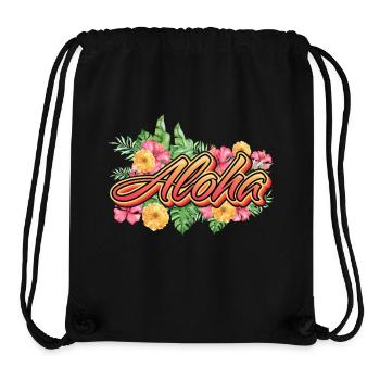Aloha Holiday Hawaii Gift - Sac à cordon recyclé Stanley/Stella - noir - Devant