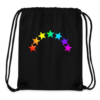 Colorful Stars - Rainbow Gradient - Stanley/Stella Recycled Gym Bag - black - Front