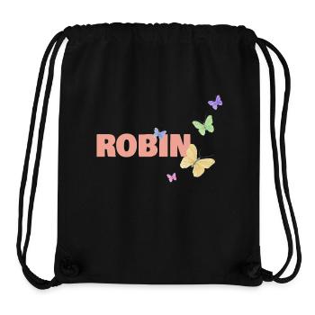 Robin Robin - Sac à cordon recyclé Stanley/Stella - noir - Devant