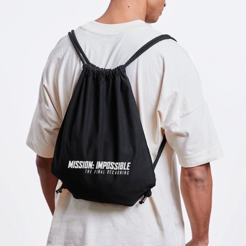 Mission Impossible The Final Reckoning Logo Blanc Sac à cordon recyclé Stanley/Stella