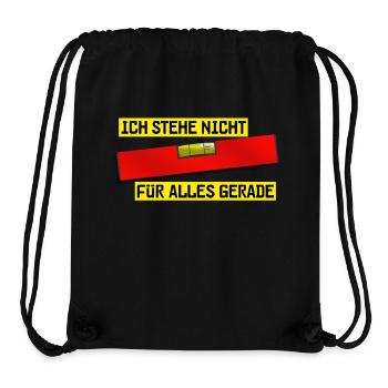 Wasserwaage rot - Ich stehe nicht für alles gerade - Stanley/Stella recycelter Gym Bag - Schwarz - Vorne