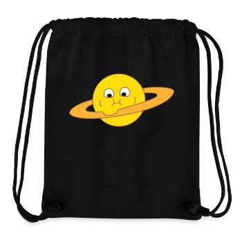 Dicker Saturn - Stanley/Stella recycelter Gym Bag - Schwarz - Vorne