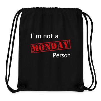 I' m not a Monday Person - Stanley/Stella Recycled Gym Bag - black - Front
