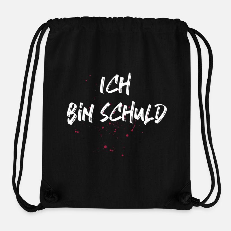 Lustiger Spruch für Ihn & Sie - Ich bin schuld - Stanley/Stella recycelter Gym Bag - Schwarz