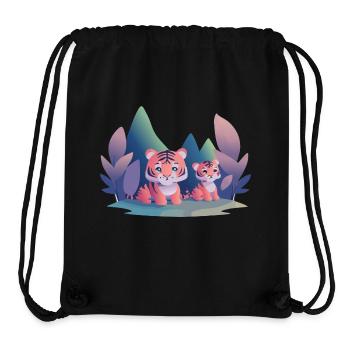 Playing Tiger Cubs (Dreamy Animals Collection) - Stanley/Stella Recycled Gym Bag - black - Front