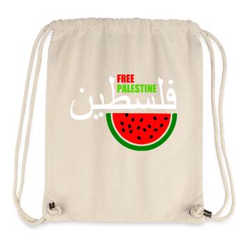 Free palestine فلسطين - Stanley/Stella recycelter Gym Bag - Naturweiß - Vorne