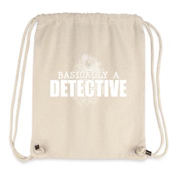 Basically A Detective True Crime Murder Show - Stanley/Stella Recycled Gym Bag - natural - Front