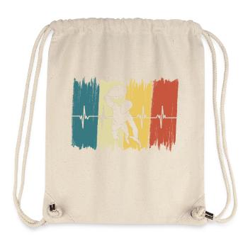 Vintage Rugby Heartbeat - Stanley/Stella Recycled Gym Bag - natural - Front