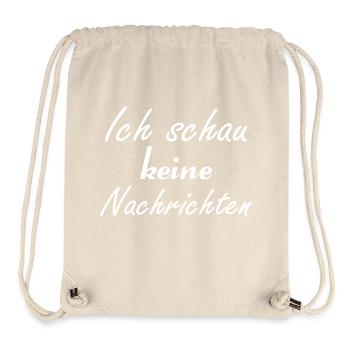 Ich schau keine Nachrichten - Stanley/Stella recycelter Gym Bag - Naturweiß - Vorne