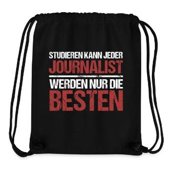 Anyone can study; Journalists are the best - Stanley/Stella Recycled Gym Bag - black - Front
