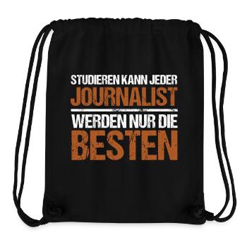 Anyone can study - Journalist Edition - Stanley/Stella Recycled Gym Bag - black - Front