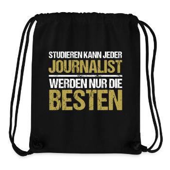Anyone can study - Journalist Edition - Stanley/Stella Recycled Gym Bag - black - Front