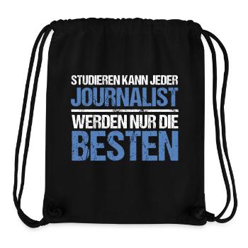 Anyone can study - Journalist Edition - Stanley/Stella Recycled Gym Bag - black - Front