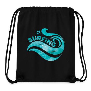 Surf - Sac à cordon recyclé Stanley/Stella - noir - Devant