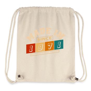 Baujahr 1971 Geburtstag 53 Jahre - Stanley/Stella recycelter Gym Bag - Naturweiß - Vorne