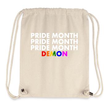 pride month demon - Stanley/Stella recycelter Gym Bag - Naturweiß - Vorne